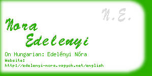 nora edelenyi business card